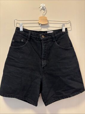 Vintage Women’s Black High-Rise Denim Shorts